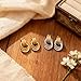 2 Pairs Trendy Gold Knot Earrings for Women Chunky Gold Silver Plated Knotted Statement Drop Dangle Earrings Lightweight and Hypoallergenic Fashion Jewelry Set (Style 08)