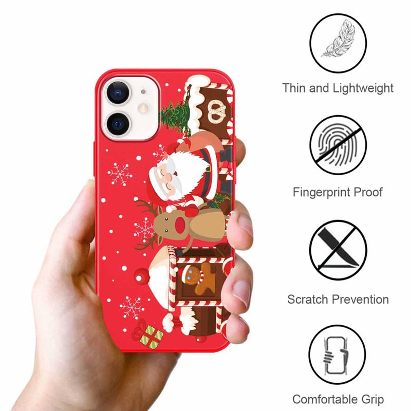 Yoedge 2 Pezzi Natale Cover per iPhone 12 Mini 5,4,Ultra Sottile