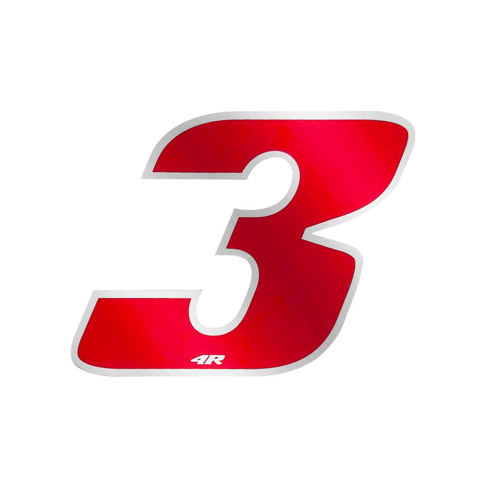 Quattroerre Racing Number 3 Anodized Mini, Red