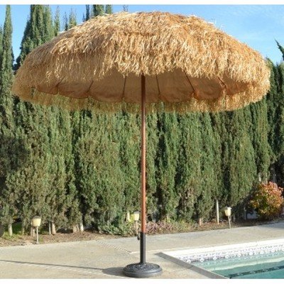 Amazon Com New 8 Wide Hawaiian Tiki Design Beach Umbrella W Fiberglass Rib Aluminum Pole Patio Umbrellas Garden Outdoor