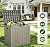 LAUSAINT HOME 31 Gallon Resin Deck Box, Package Delivery Box with Lockable Lid, Waterproof Outdoor Storage Box For Garden Tools, Patio Cushions(31 Gallon,Grey)