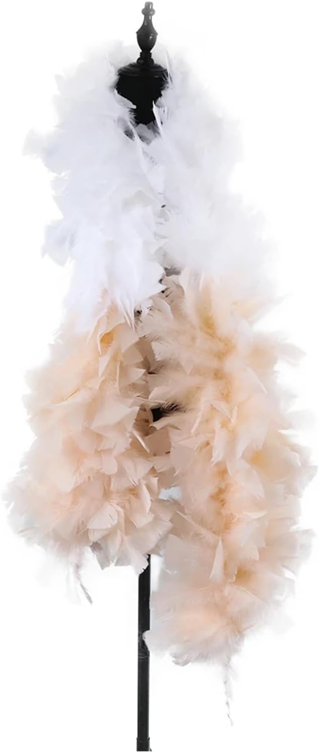 2Yards Feathers 200 Grams Fluffy Turkey Feather Boa Shawl Costume Stage Party Wedding Plumes Dress Crafts