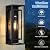 2Pack 18inch Outdoor Wall Light Fixtures,Exterior Waterproof Lanterns,Porch Sconces Wall Mounted Lighting with E26 Sockets & Glass Shades,Modern Matte Black Wall Lamps for Patio Front Door Entryway