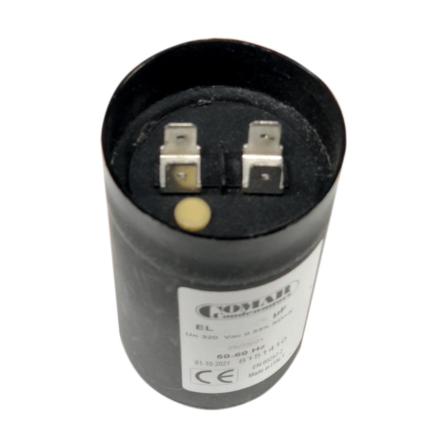 Capaciteur de démarrage COMAR 50UF à 63UF 250V à Cosses Faston pour Moteur Monophasé