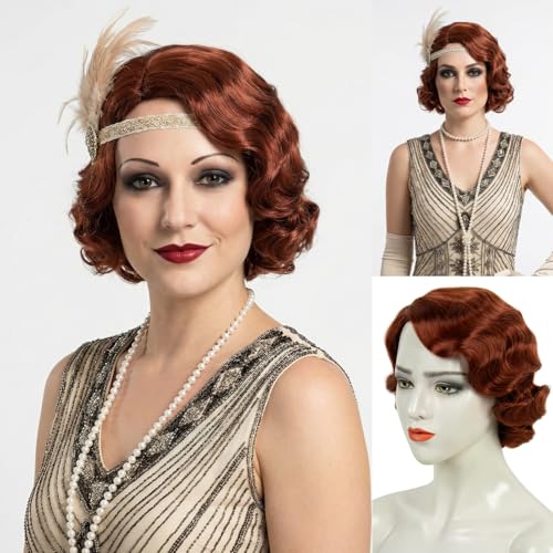 STfantasy 20s Finger Wave Wig