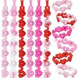 POMPFAVOR Valentines Day Gifts Pop Bracelet Fidget Toys - 6pcs Fidget Bracelets Push Pop Bubble It f
