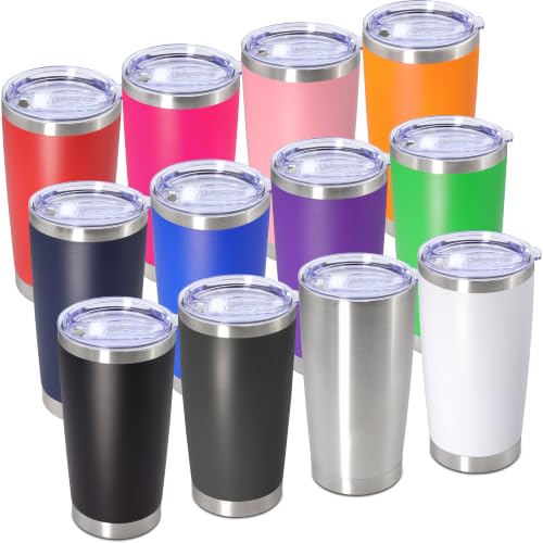 Image of 20oz Tumbler Insulated Tumblers Vacuum Coffee Mug with Lid Mix Color 12Pack