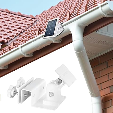 OkeMeeo Gutter Mount for Ring Solar Panel for Maximum Sunlight, White,1 Pack(Not for Super Solar Panel and Second Gen USB C ) Cover