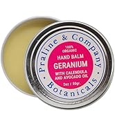 Geranium Hand Balm for Dry Cracked Hands - 100% Organic & Natural - Handmade with Geranium, Palma...