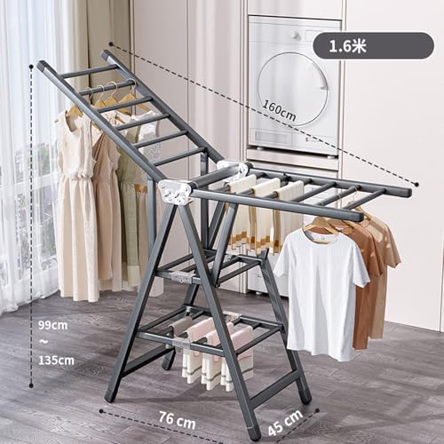 Étendoir à linge pliable à 3 niveaux portable pour l'intérieur