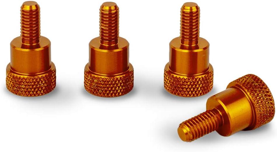 PrecisionGeek KNURLED Shoulder Thumb Screws Aluminium Orange M5 x