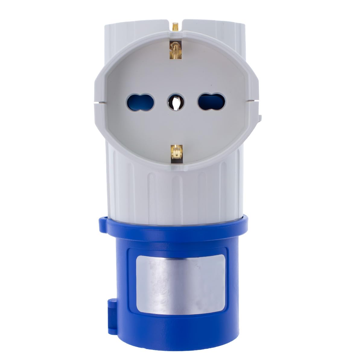 A2ZWORLD, Adattatore Spina Industriale CEE 2P+T 16A 250V + 3 Prese Schuko/Bipasso/EU, Prodotto Versatile, Bianco (4)