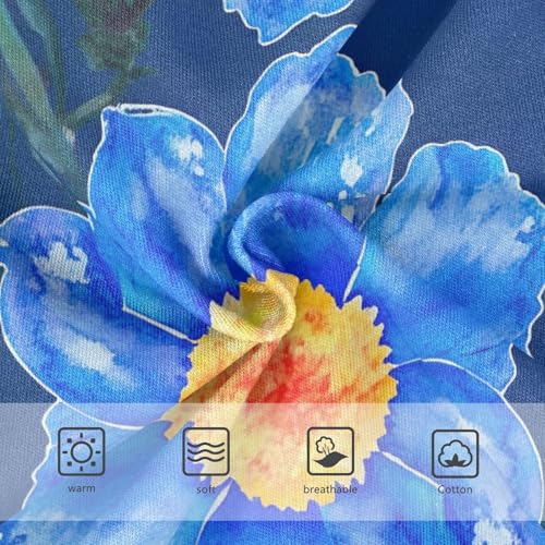 Girls Underwear Toddlers 2t Cotton Girl Panties Cute Pattern Briefs Girls Undies Blue Watercolor Flowers3