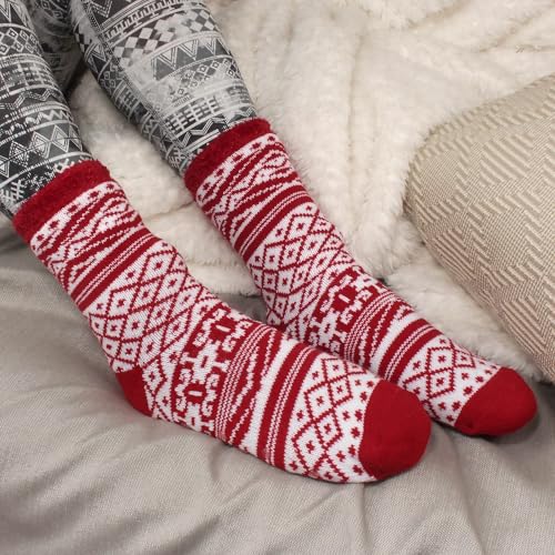 Image of BambooMN Women's Super Soft Warm Cozy Fuzzy Socks Assortments