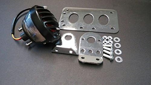 XKH- Side Mount Tag License Plate Holder Bracket LED Tail Light Compatible with Harley Softail black [B013T5HCXU]