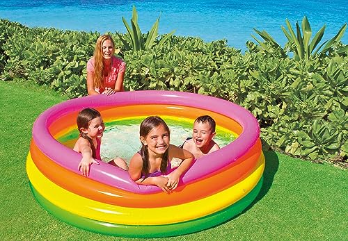 Image of Inflatable Pools Multicolor for Bath and Swimming (5.5 FT + Pump)