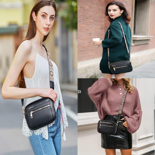 Crossbody Purse for Women Small Crossbody Bags Shoulder Bag Trendy Vegan Leather with Adjustable Shoulder Strap2