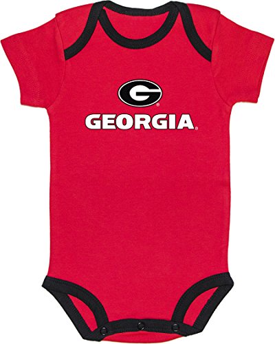 University of Georgia Circle G Bulldogs 2 Tone Bodysuit Red/Black