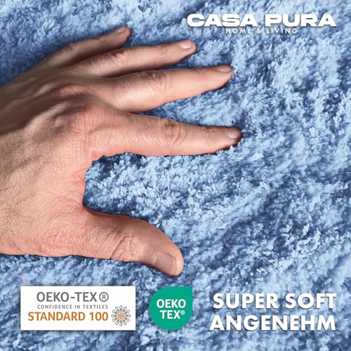 casa pura Badematte Hochflor Sky Soft - Weicher, Flauschiger Badezimmerteppich in Shaggy-Optik - Badvorleger rutschfest waschbar… – Ansicht 5