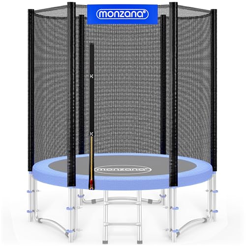 Monzana Netz Sicherheitsnetz Trampolin Ø 183 inkl. Karabinerhaken UV-beständig Außenbefestigung optimaler Schutz - Trampolinnetz Trampolinschutz