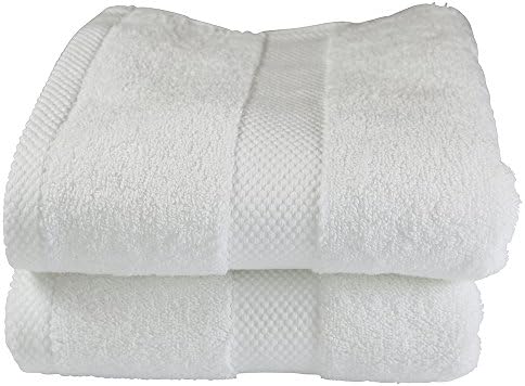 RC ROYAL CREST Black Label Collection by Sigmatex โ Lanier Textiles HT1832750BL32 100% Cotton Oversized Luxury Hotel and Spa Quality Towel 2 Pack White (Hand Towel 18 x 32)