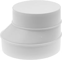 Vent Systems Szellőzőcső Szűkítő Adapter 125-100 mm - Fehér ABS Műanyag Csatlakozó HVAC Rendszerekhez, Könnyen Szerelhető Légcsatorna Átalak 1