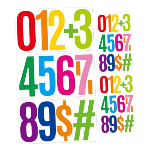 VILLCASE 3juegos Pegatinas Autoadhesivas Impermeables Para Números Buzón Dirección Resistente Al Exterior