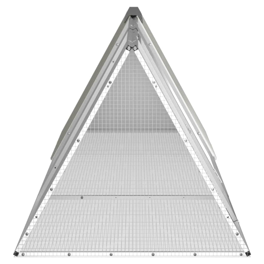 Jaula para conejos de acero galvanizado gris 302,5 x 80,5 x 71 cm con recinto ampliable, parque y caño para jardín, balcón, terraza, interior y exterior