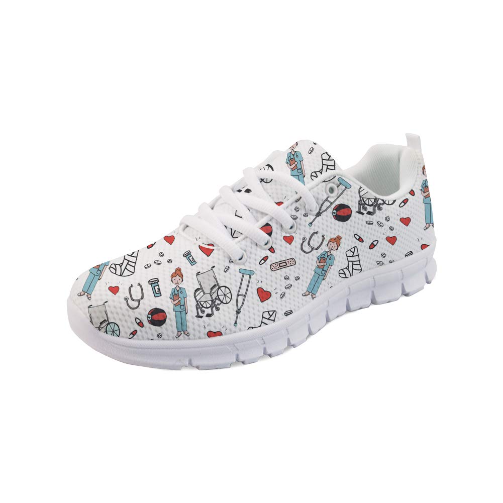 Showudesigns Zapatillas de Running Adulto Zapatos De Trabajo Senderismo Zapatillas de Running para Mujer Deportivas Enfermero EU 36-42 EU