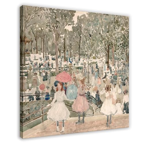 Maurice Prendergast The Mall Central Park affiche toile cadre tableau d'art