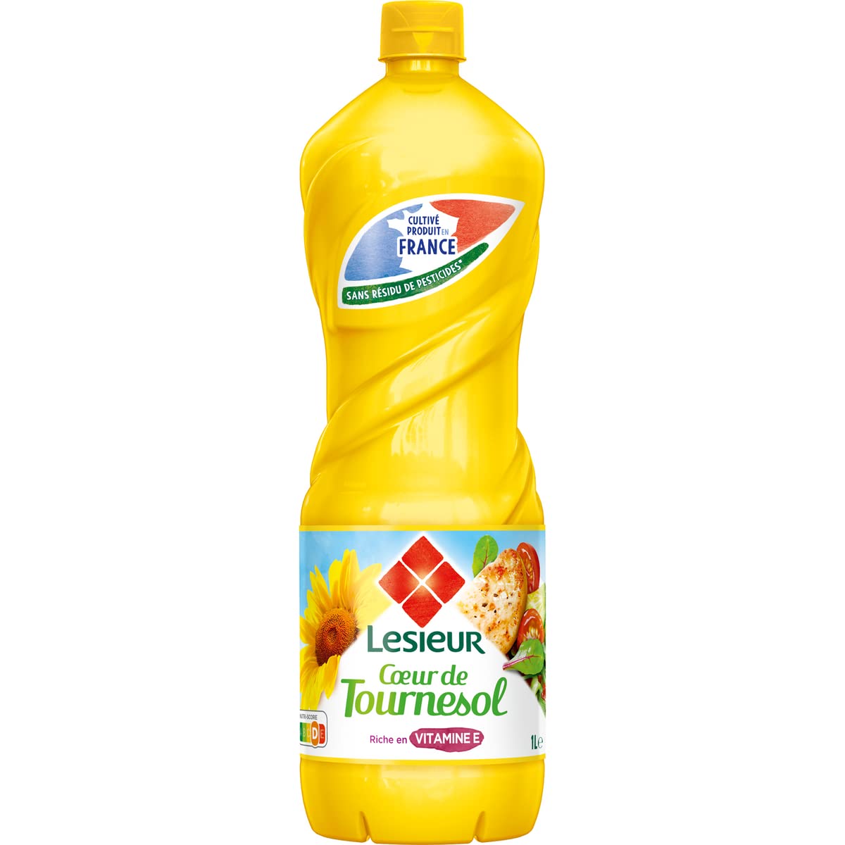 LESIEUR - Aceite de semilla de girasol, cultivado y fabricado en Francia, 1 L, 3 unidades