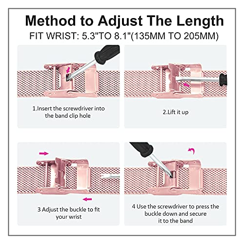 Harikiri Metal Strap Compatible with Fitpolo H205L,19mm Watch Band for GRV FC1,Hama 5910/4900,LETSACTIV ID205U,Vowtop ID205U,Veryfitpro 205L/205U/205G,Umidigi Uwatch3,Yamay fitness SW020/SW021/SW023 - Image 4