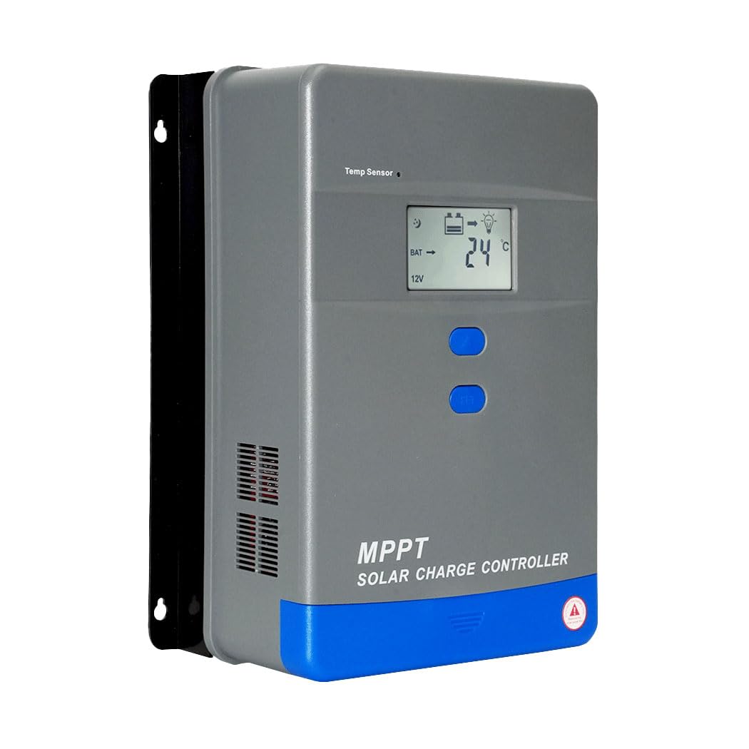 Y&H Regulator ładowania solarnego 100 A MPPT 12 V 24 V 36 V 48 V automatyczny regulator baterii, wyświetlacz LCD, MAX PV panel moc wejściowa 5200 W do ładowania akumulatorów żelowych AGM i