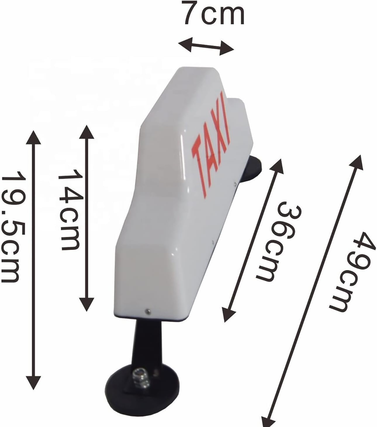 Autocollant Lumineux TAXI Pour Pare-brise - LED Rechargeable, Amovible, Avec Support