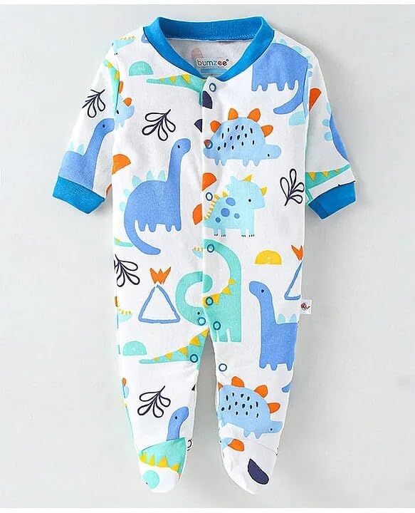 Image of New Born Baby 100% Cotton Rompers for Sleepsuits Jumpsuit Night Suits for Baby Boys & Girls |Onesies| Infant Clothes Pack of 3