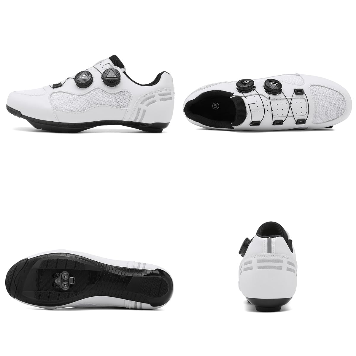 Zapatillas de Ciclismo Montaña Exterior para Hombre Zapatos Bicicleta Respirables Antideslizantes Unisex Adulto Compatible con SPD Pedales 2 Tornillos con Calas