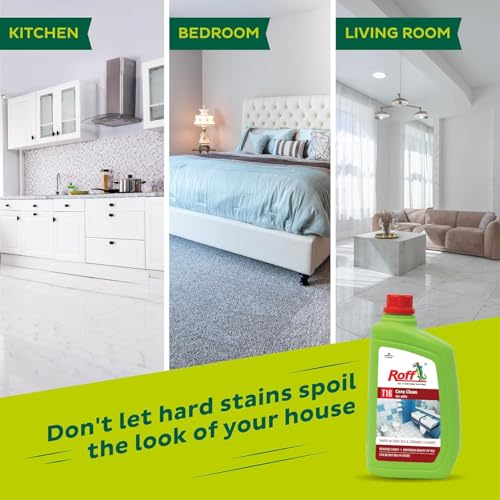 Image of Pidilite Roff Cera Clean All Purpose Tile, Floor & Wall Cleaner 1 Ltr Pack of 12, Advance, Bedroom & Bathroom Floors, Removes Grease, Dirt & Tough Stains