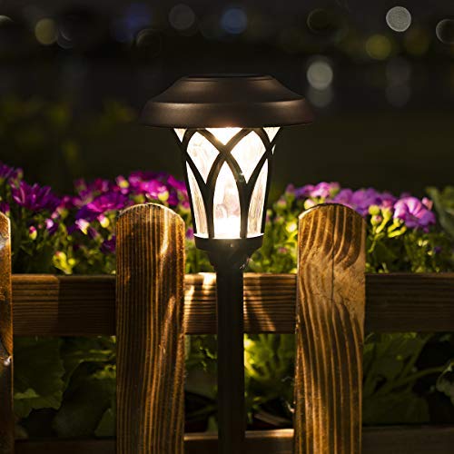 GIGALUMI Solar Pathway Lights Outdoor, 6 Pcs Super Bright High Lumen Solar Powered LED Garden Lights for Lawn, Patio, Yard.
