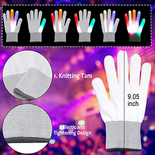 Max Fun Halloween LED Mask Glowing Gloves for Halloween Costume Cosplay Led Light Up Scary Masks with 3 Lighting Modes Lighted Face Mask for Halloween Masquerade Party Dress Up Accessories(Red & Blue) - image 5