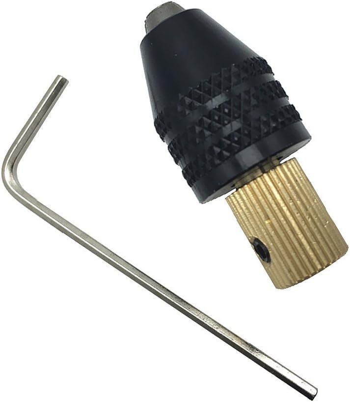 SuperCart 3.17mm Single Piece Brass Mini Drill Chuck (0.3mm-3.4mm, Fits Only 3 mm Shaft)