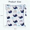 Vicloon Wet Bag, 14 x 11 Inch Baby Cloth Nappy Wet Bags, Nappy Bags with Double Zipper Pockets, Waterproof Reusable Washable Cloth Diaper Bags for Babies Swimming Camping Travel Gym Beach - Whale #1
