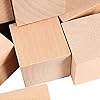 Amazon.com: ZOENHOU 24 PCS 2 Inch Wooden Blocks,Solid Premium Natural ...