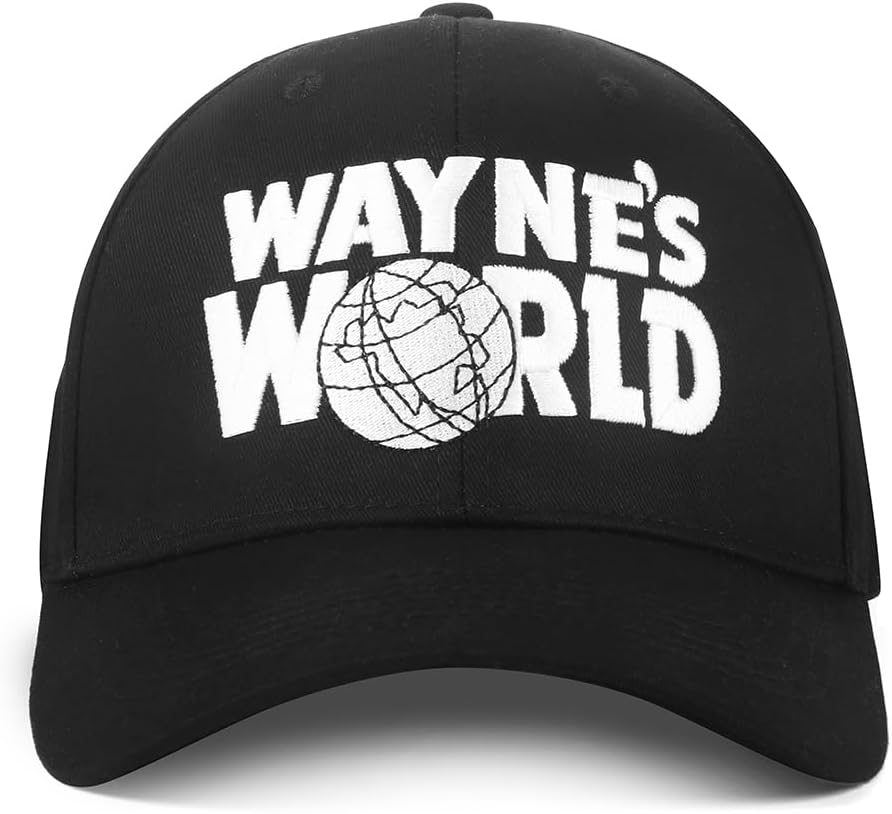 ZIXIANNIU Wayne's Hat Embroidered Baseball Cap Halloween Cosplay Costume