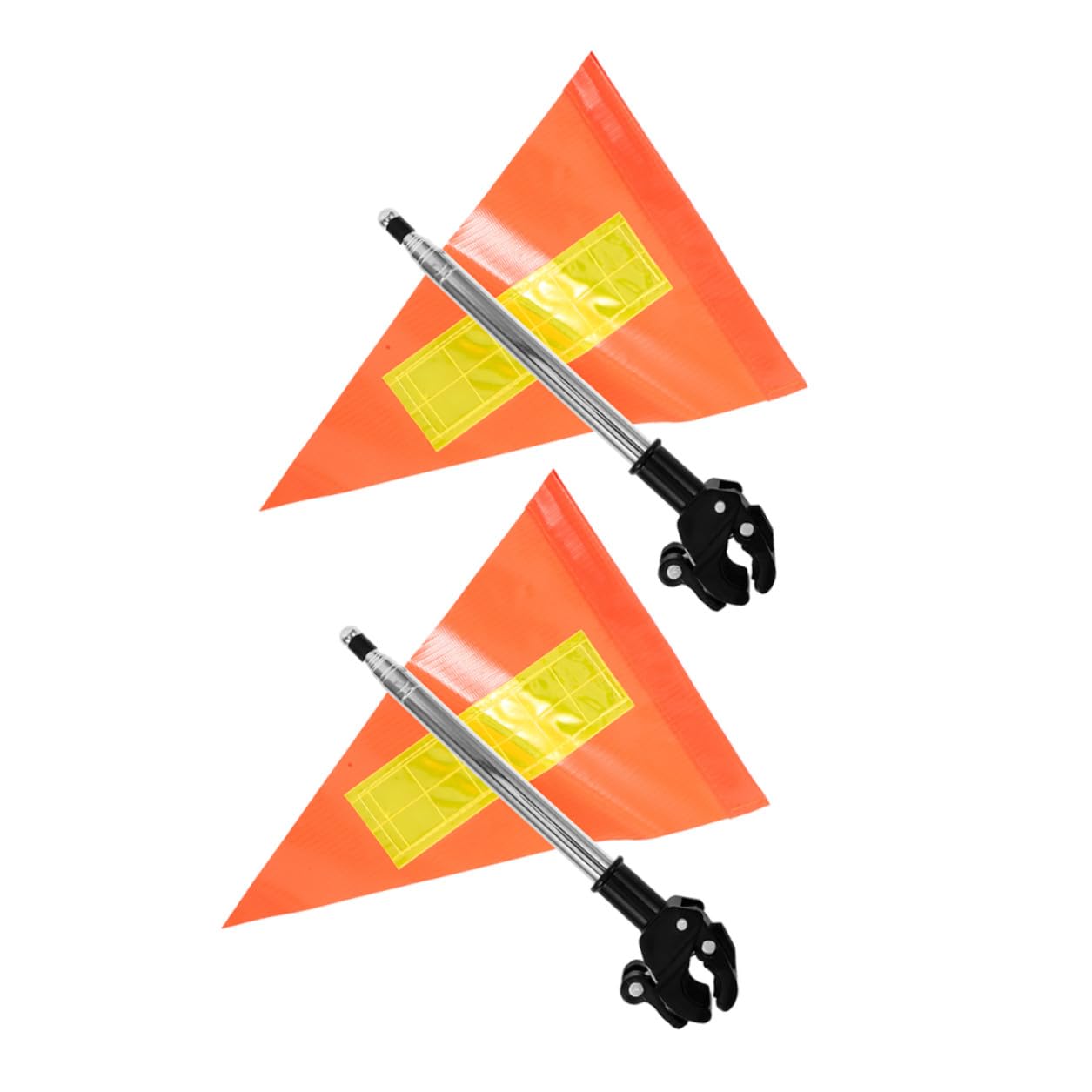 Healifty 2 Piezas Bandera de Seguridad Reflectante para Carros de Golf y Sillas de Ruedas Telescópico Ajustable Alta Visibilidad Naranja para Uso Exterior