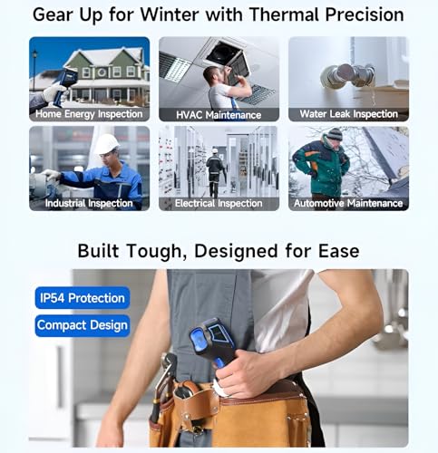 Image of XPR3SS TOPDON TC004 Mini Thermal Camera 240x240 TISR Resolution, Infrared Thermal Imager, -20C to 450C Temp Range, 25Hz IR Camera for Electrical Inspection, HVAC, Automotive, Building Diagnostic