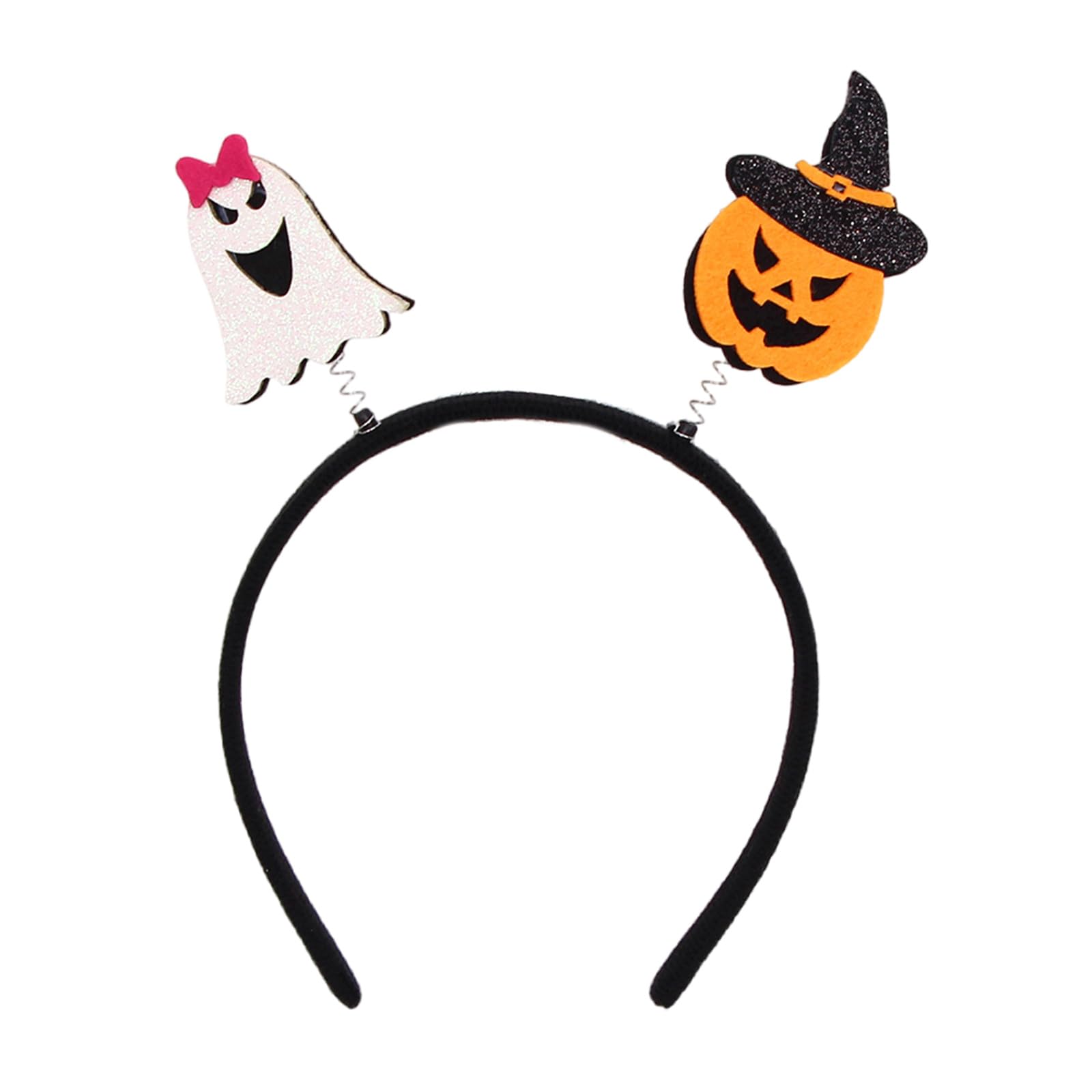 MICFENY Funny Pumpkin Hairband Lightweight Themed Design Polyester Hair Accessory For Halloween Event