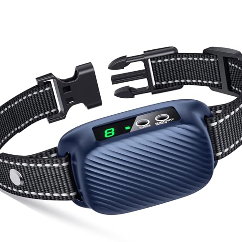 Collier anti-aboiement pour chien avec 8 sensibilités pour grand chien - 1