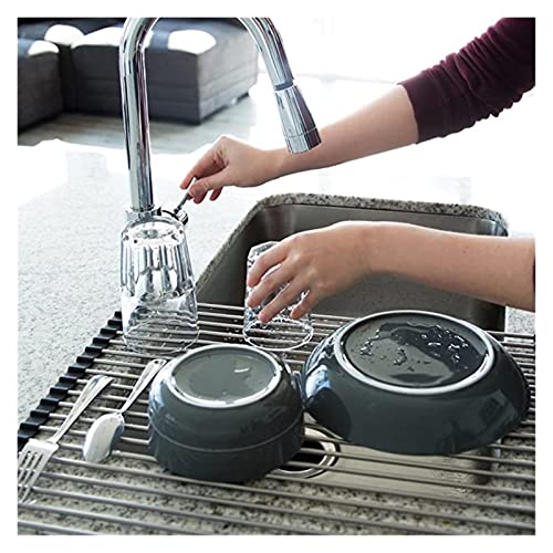 FSLLOVE FANGSHUILIN Acessórios de Cozinha Escorredores de Prato sobre Pia Organizador Suporte Dobráv