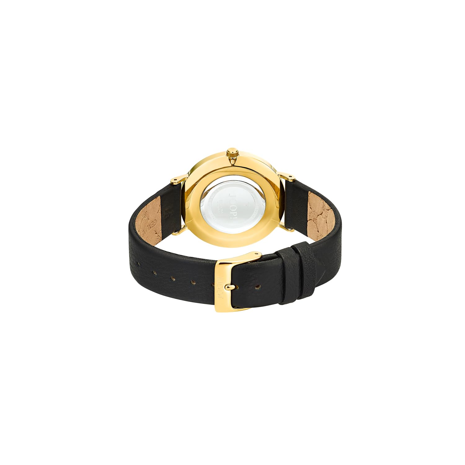 Joop! Armbanduhr für Damen, Quarzuhr Analog, mit Leder Armband, Gold, 5 bar Wasserdicht, End of Life System, Kommt in Uhren Geschenk Box, 2028263