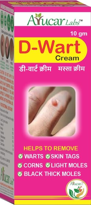 Image of D Wart Ayurvedic wart removal Cream | Herbal Skin Tag removal Cream | Fast Acting Targeted Application | Clear Skin Support Formula | For Visible Skin tags and warts | With Applicator Kit | 1 Time Application | Herbal Skin Tag Removal, Fast Acting Targeted Application, Clear Skin Support Formula, 1 Time Application